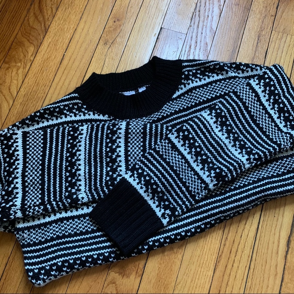 Gap wool blend mock neck sweater